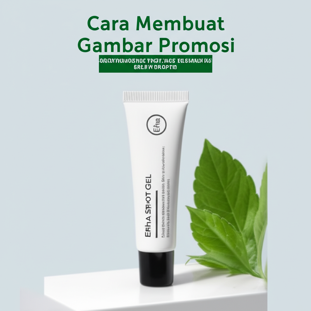 Cara Membuat Gambar Promosi skincare Erha Acne Spot Gel menggunakan AI (Stable Diffusion) berikut Contoh Prompt nya